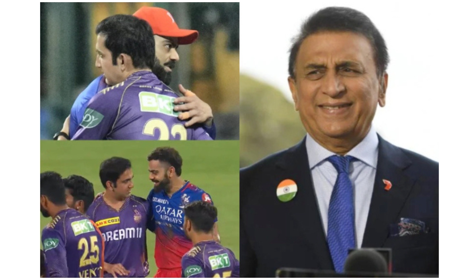 Sunil Gavaskar Suggests Virat Kohli and Gautam Gambhir Should Receive Oscars for IPL Hug